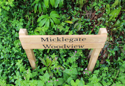 Ladder Tiered Thin Slatted Wooden Sign