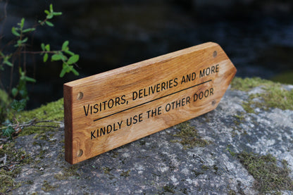 Customisable Engraved Wooden House Plaque