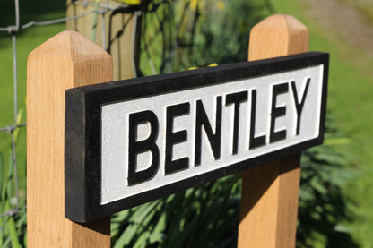 Bold Contrast Personalised Wooden House Sign