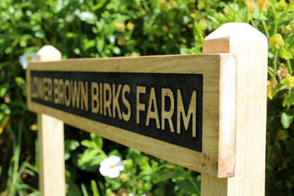 Bold Contrast Personalised Wooden House Sign