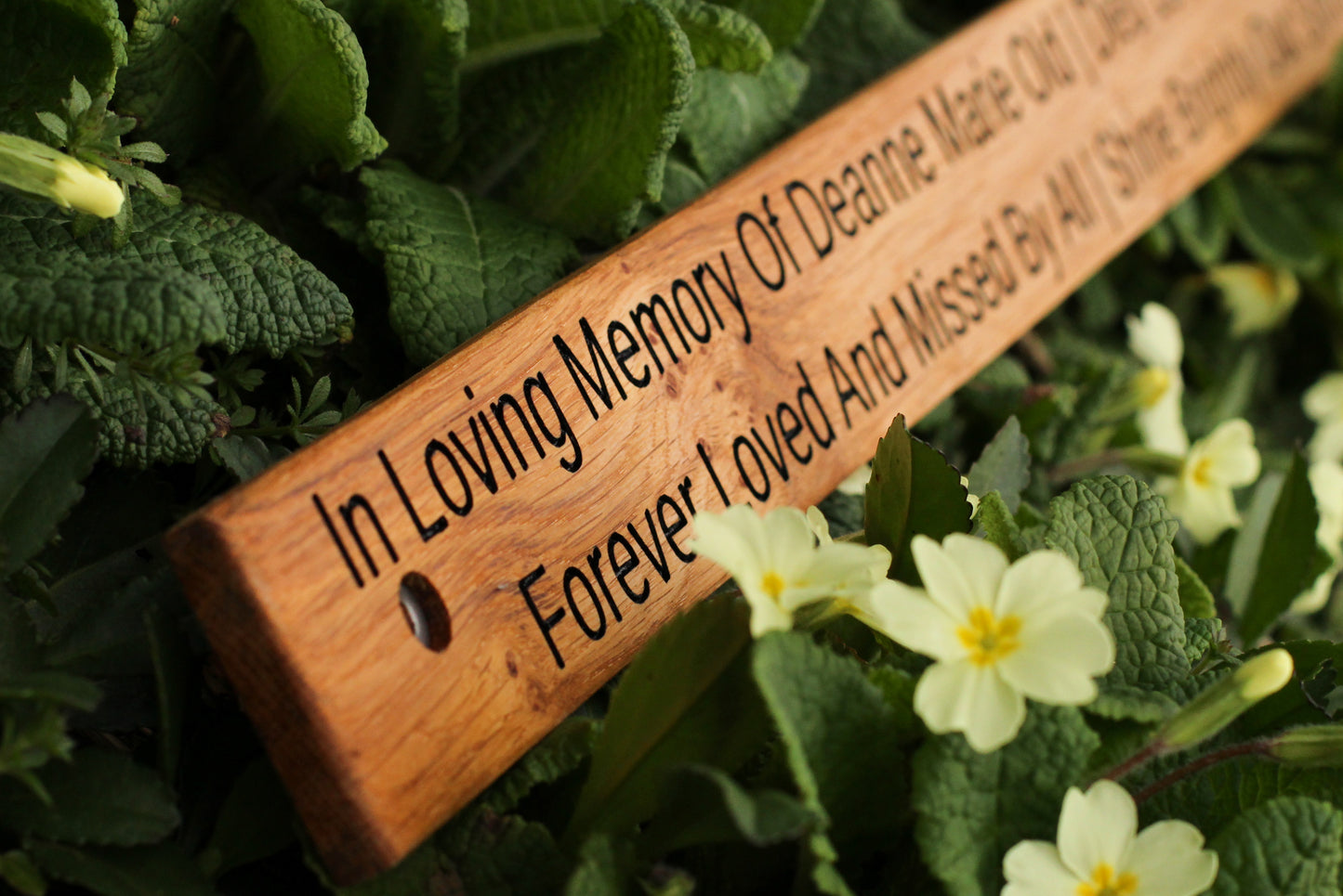 Wooden Engraved Memorial Bench Plaque