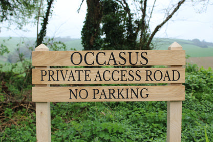 Ladder Tiered Thin Slatted Wooden Sign