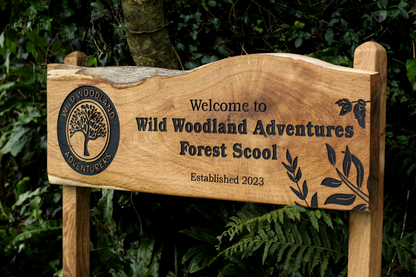 Personalised Small Live Edge Oak Sign