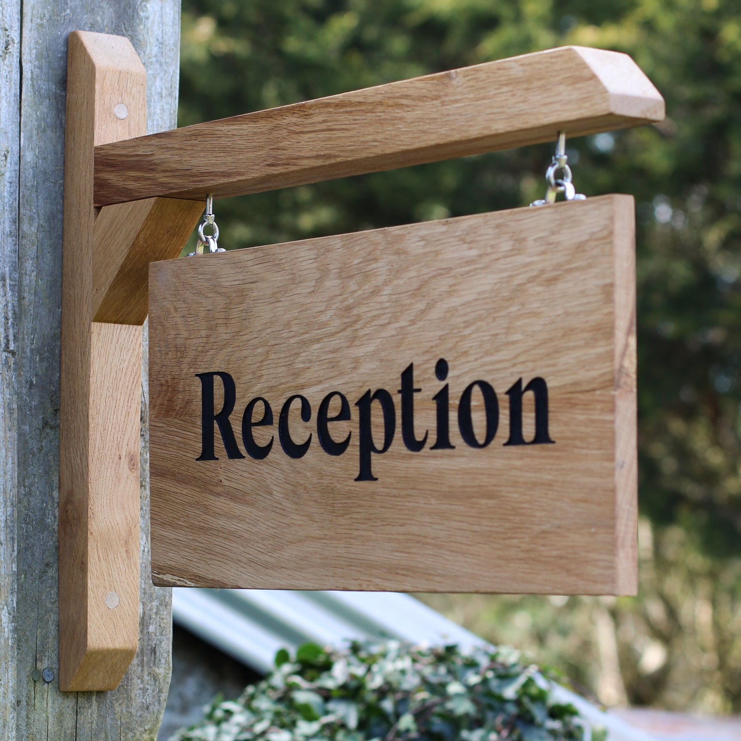 Wall Mounted  Engraved Double Sided Swinging Sign
