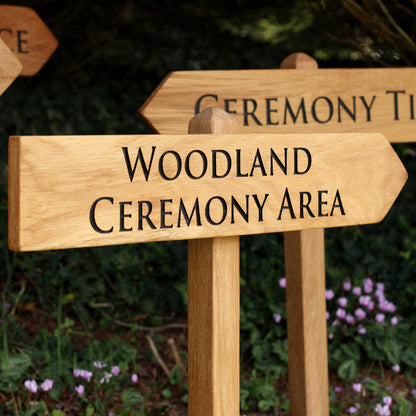 Country Lane Wooden Wedding Signage