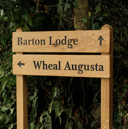 Ladder Tiered Wide Slatted Wooden Sign