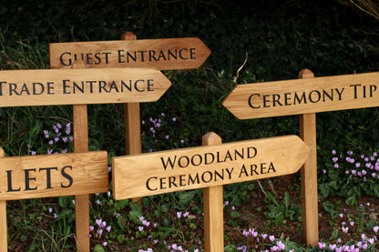 Country Lane Wooden Wedding Signage