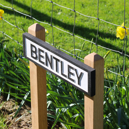 Bold Contrast Personalised Wooden House Sign