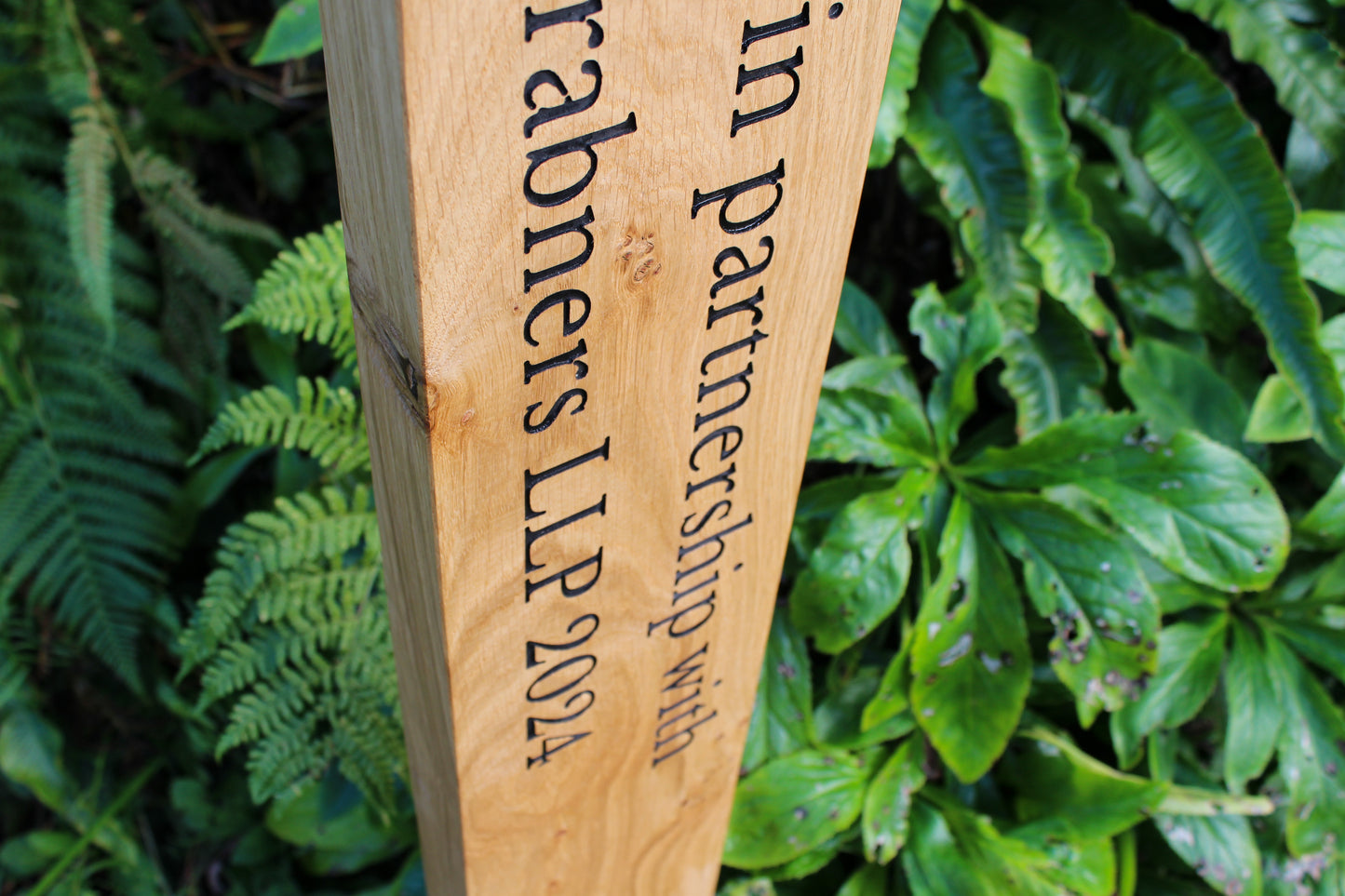 Solid Oak Wide and Tall Allotment Sign Post