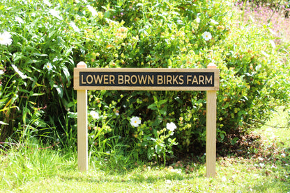 Bold Contrast Personalised Wooden House Sign