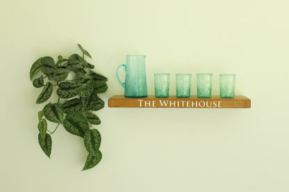 Personalised Engraved Floating Shelf made from Dartmoor Oak