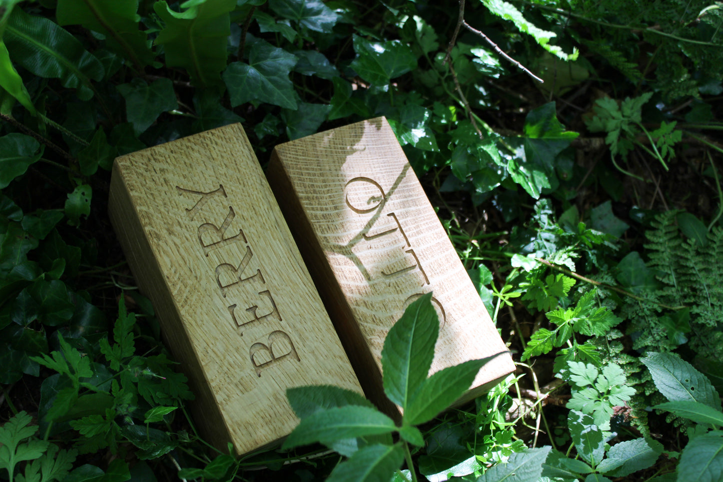 Personalised Oak Book Ends