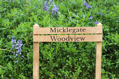 Ladder Tiered Thin Slatted Wooden Sign