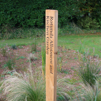 Solid Oak Wide and Tall Allotment Sign Post