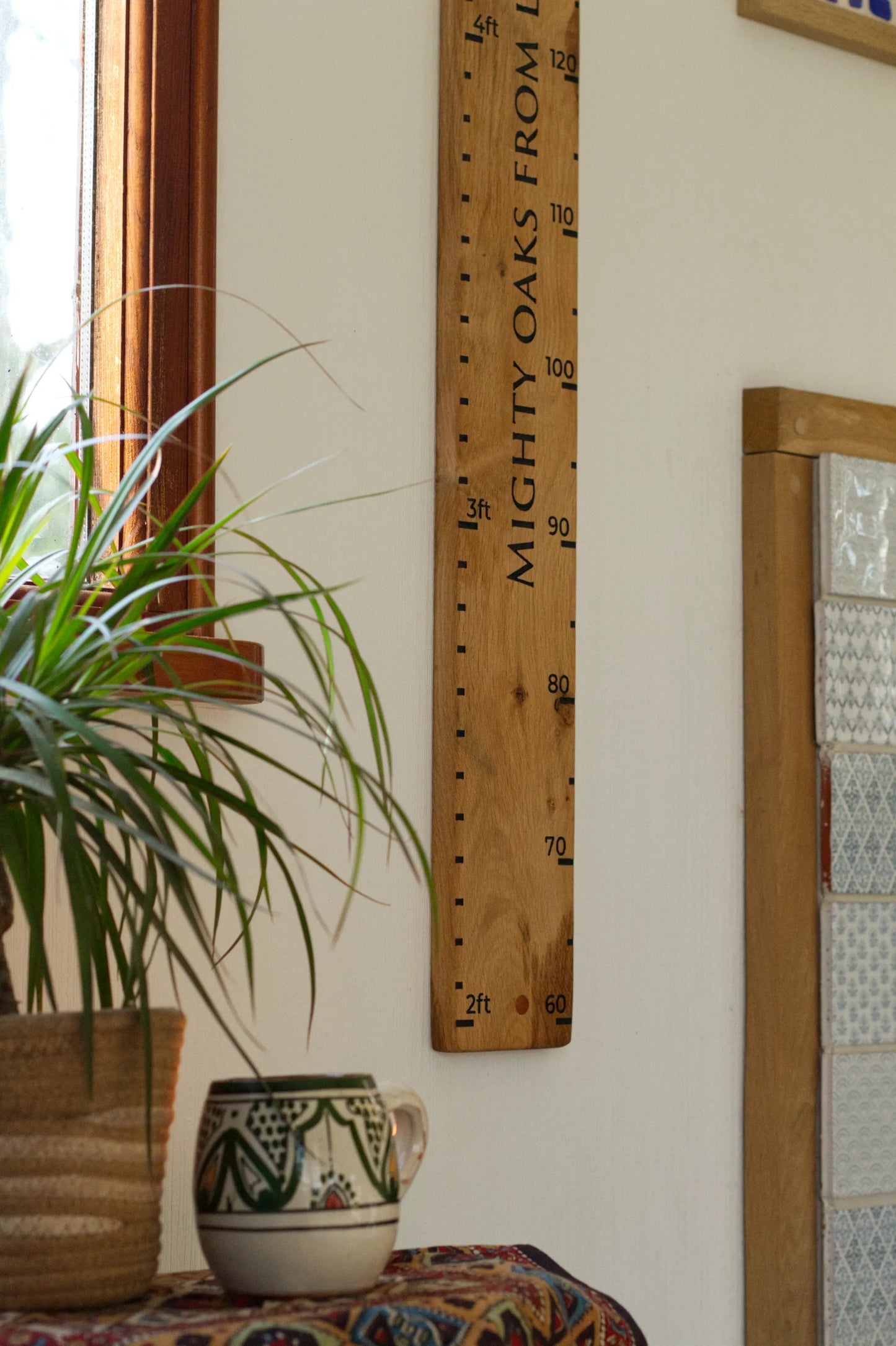 Personalised Oak Wall Mounted Growth Tracker
