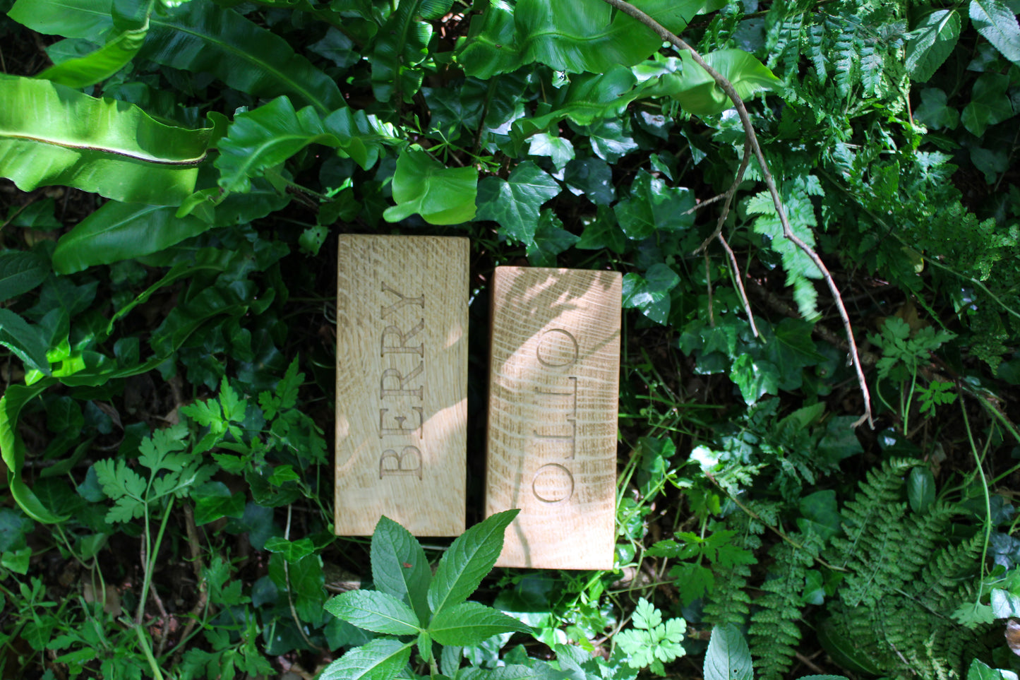 Personalised Oak Book Ends