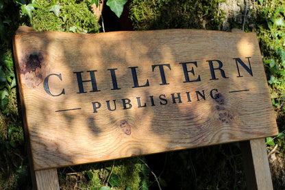 Engraved Live Edge Oak Sign with Legs