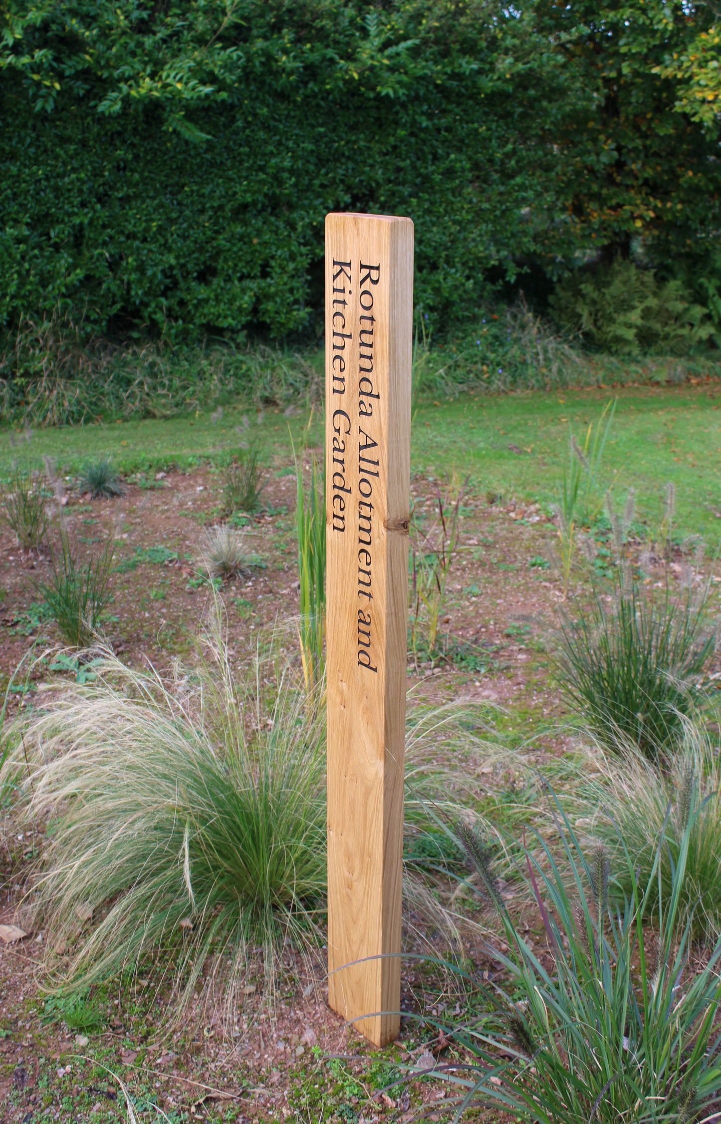 Solid Oak Wide and Tall Allotment Sign Post