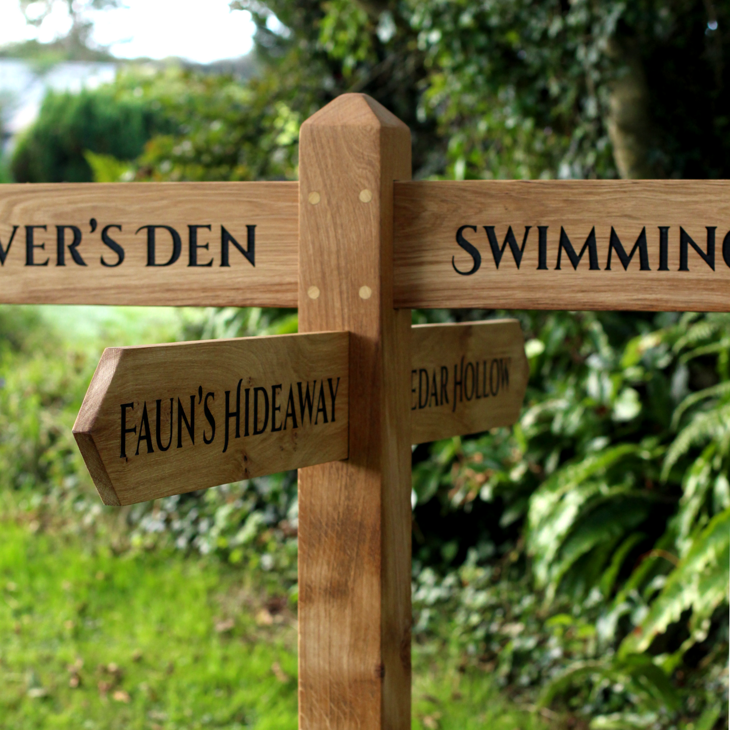 Personalised Wooden Directional Signpost