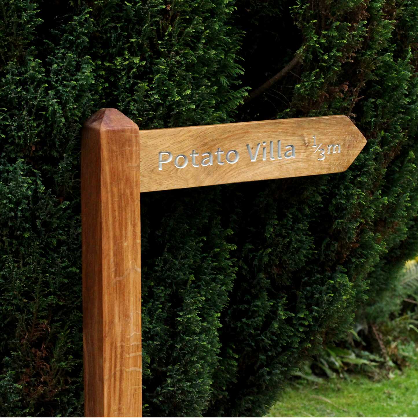 Personalised Wooden Directional Signpost