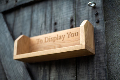 Custom Farmhouse Style Engraved Oak Shelf