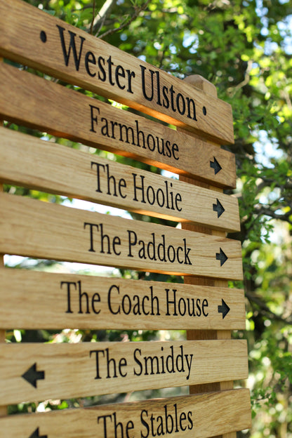 Extra Tall Personalised Wooden Ladder Sign – 9 or 10 Tier
