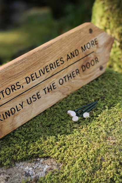 Customisable Engraved Wooden House Plaque