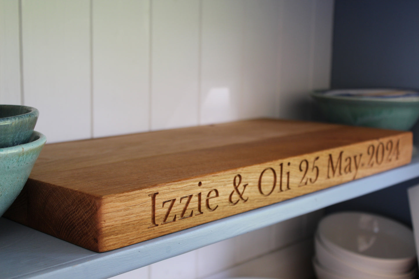Handmade Engraved Oak Chopping Board