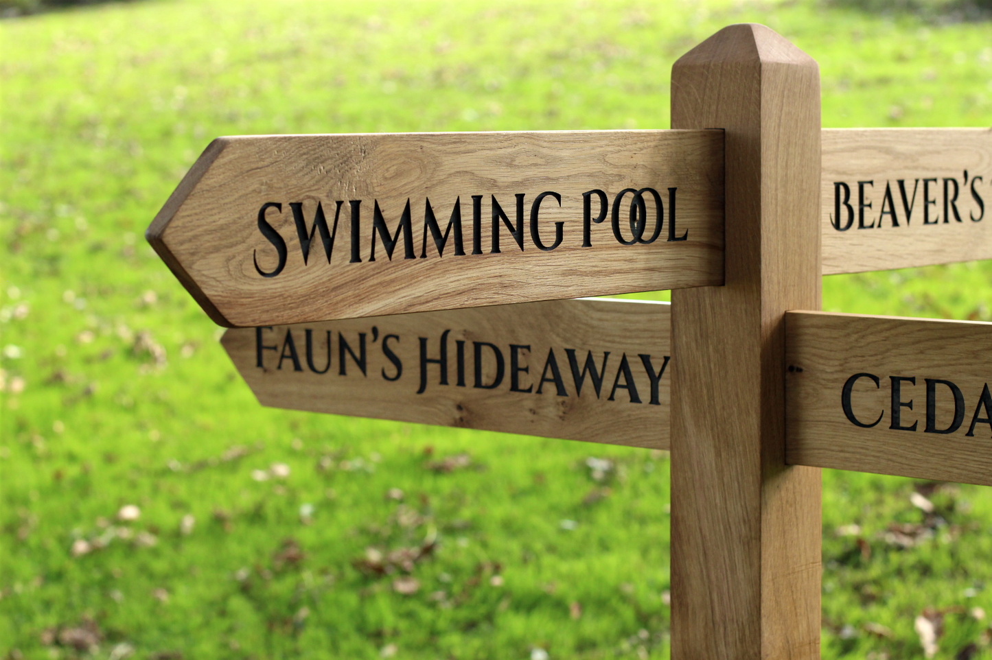 Personalised Wooden Directional Signpost