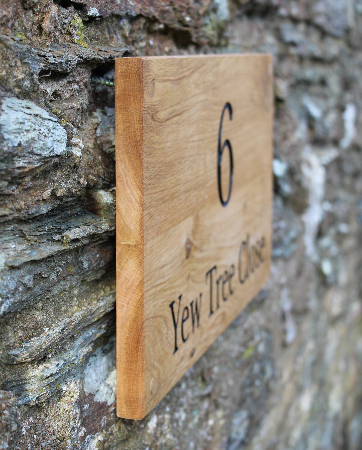 Personalised Oak House Plaque | Custom Sizes