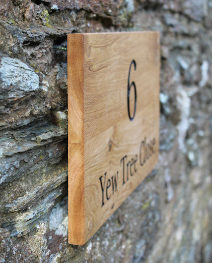 Personalised Oak House Plaque | Custom Sizes