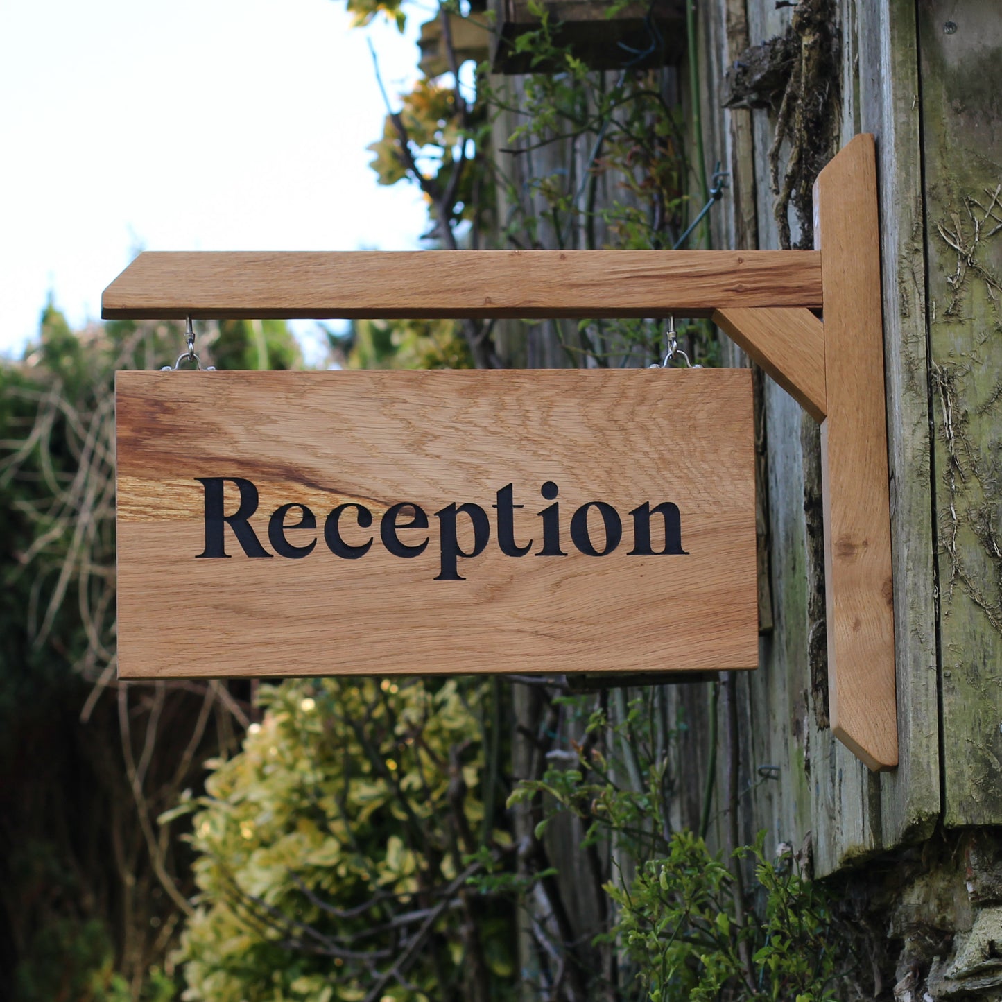Wall Mounted  Engraved Double Sided Swinging Sign