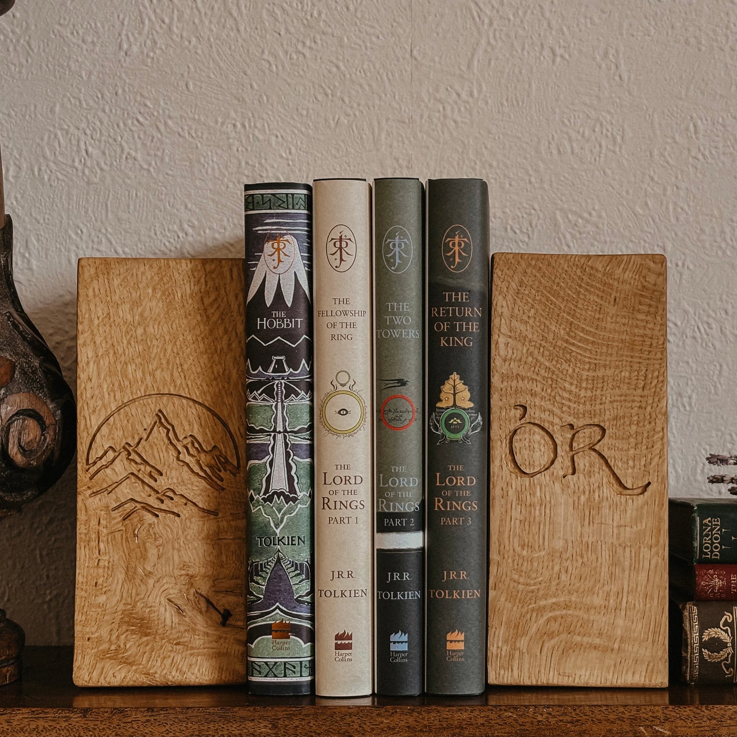 Personalised Oak Book Ends