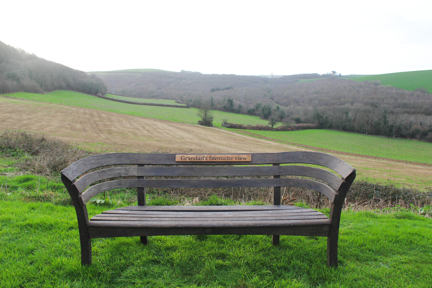 Wooden Engraved Memorial Bench Plaque
