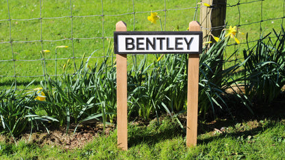 Bold Contrast Personalised Wooden House Sign