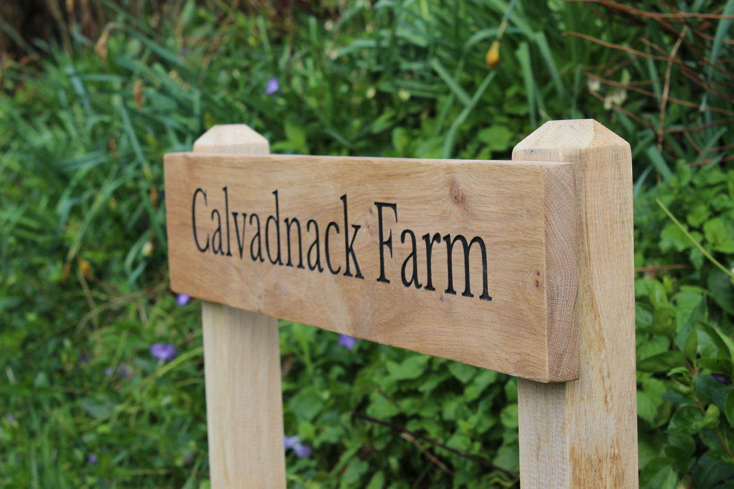 Customisable Oak Free-Standing House Signs