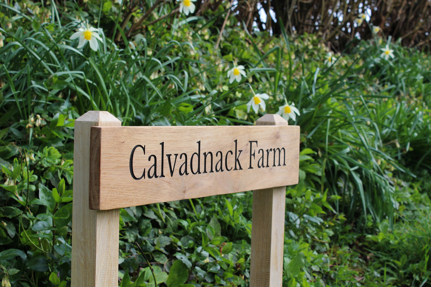 Customisable Oak Free-Standing House Signs