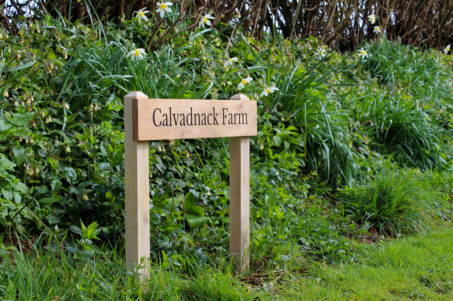 Customisable Oak Free-Standing House Signs