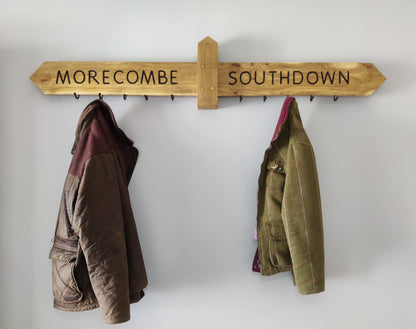 Double Directional Footpath Coat Rack