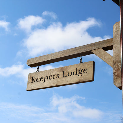 Wall Mounted  Engraved Double Sided Swinging Sign
