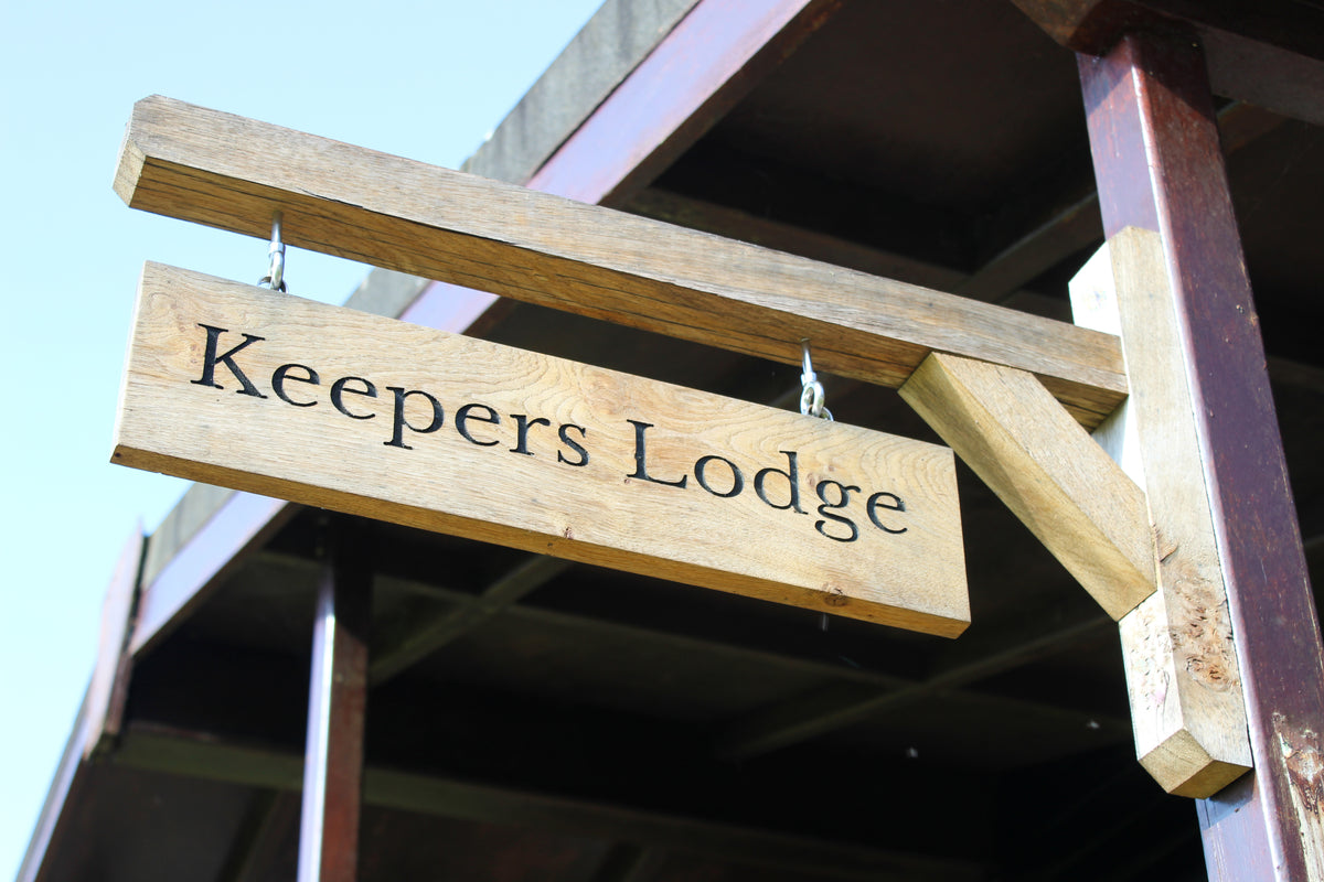Wiinging Sign Outdoor Engraved Swinging Sign | Grain Designs