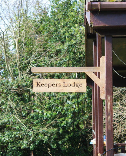 Wall Mounted  Engraved Double Sided Swinging Sign
