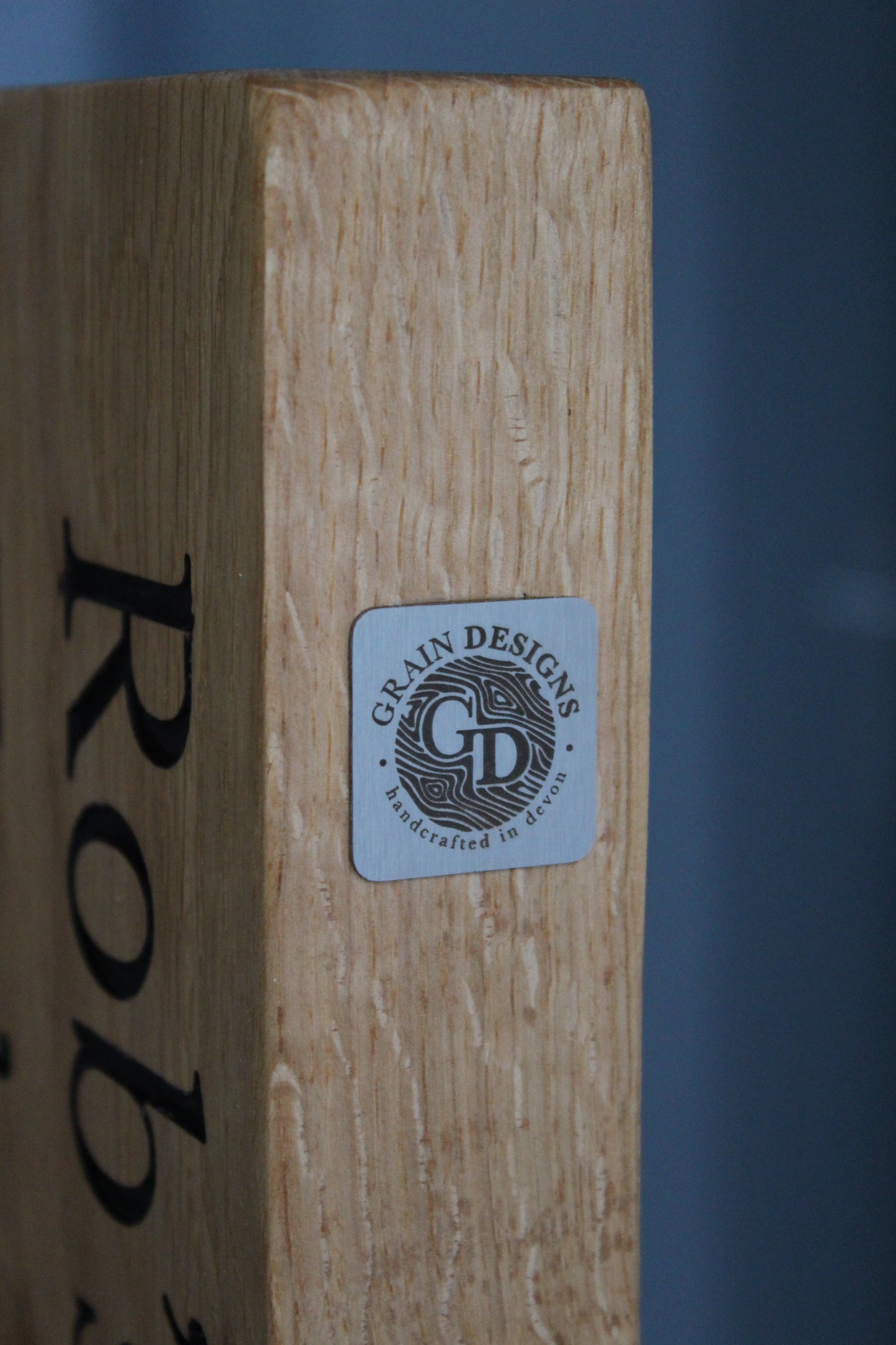 Bespoke Solid Oak Two Post Sign – Custom Font & Traditional Mortise Joinery