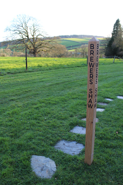 Solid Oak Milestone or Garden Posts
