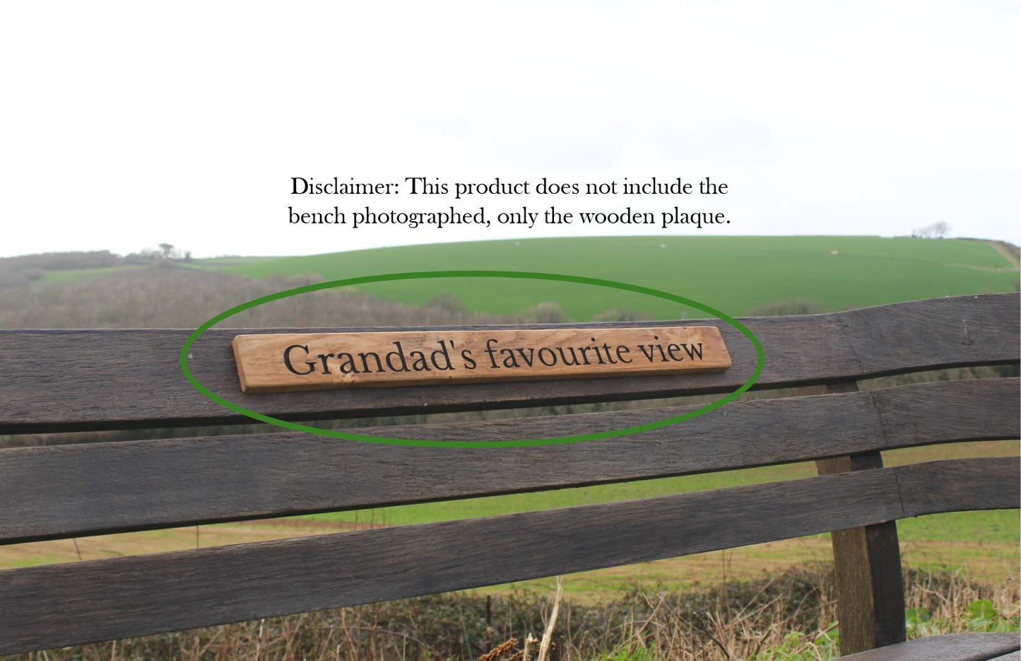 Wooden Engraved Memorial Bench Plaque