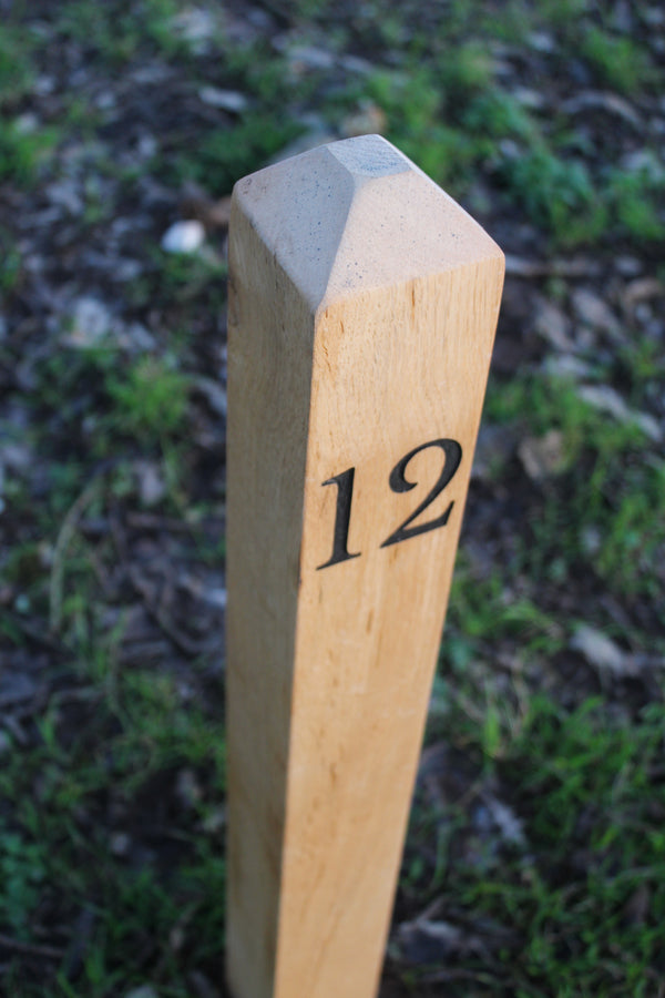 Unit Number Posts Solid Oak House Number Post | Grain Designs