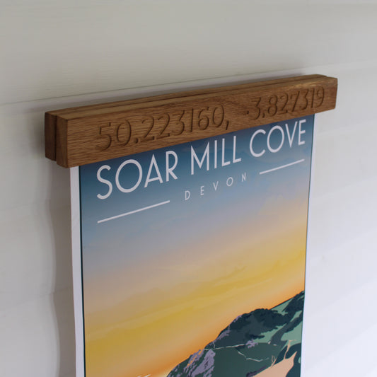 Engraved Oak Frame for Prints, Posters and Photos