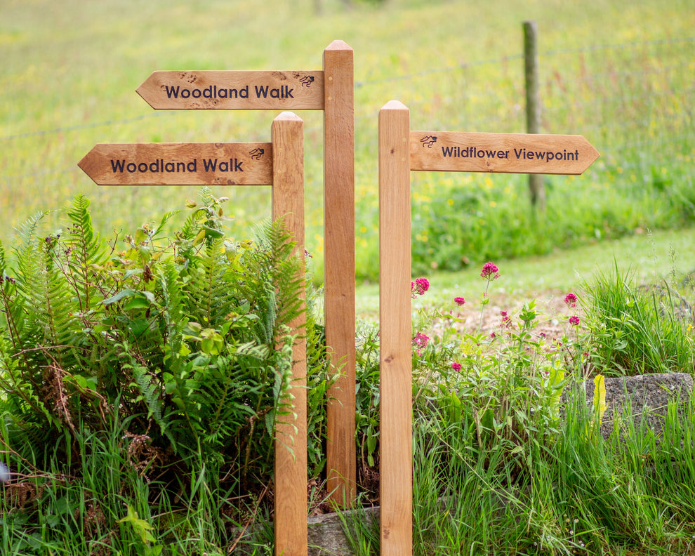 Personalised Wooden Directional Signpost | Grain Designs