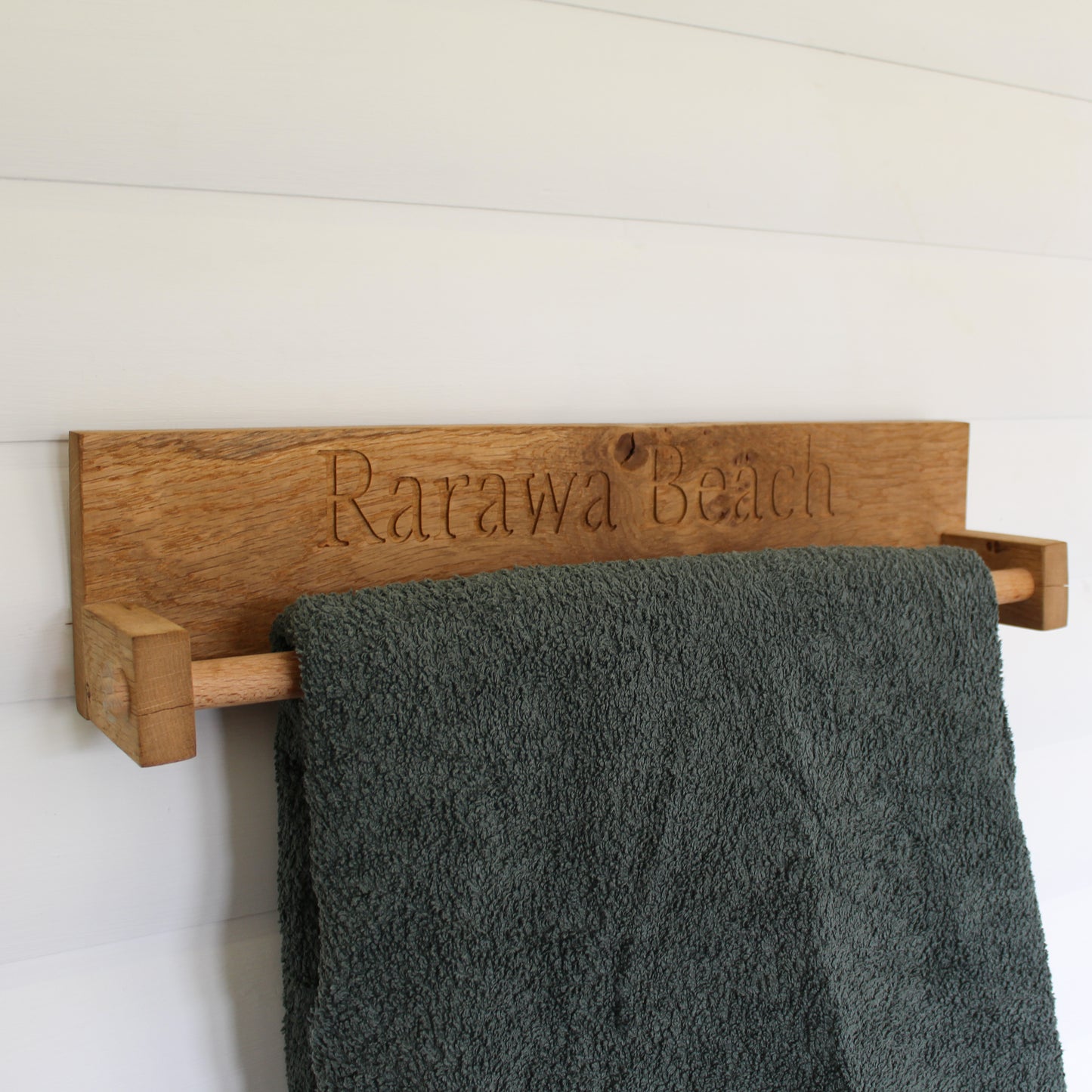 Bespoke Oak Towel Rail