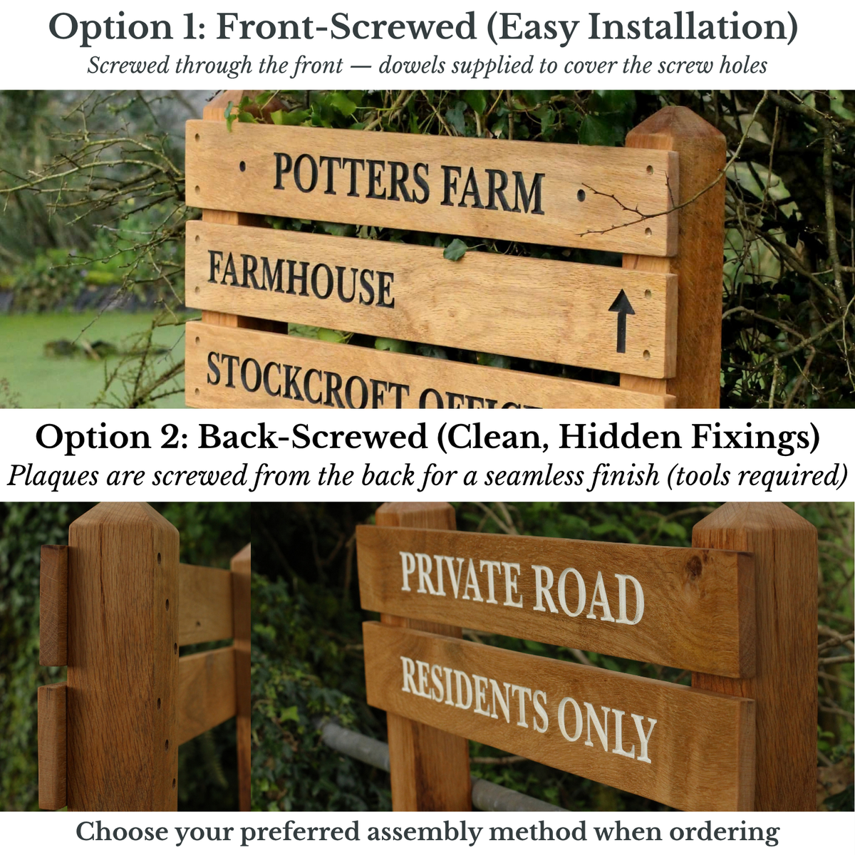 Large Tiered Wooden Sign